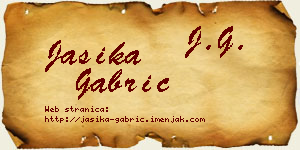 Jasika Gabrić vizit kartica